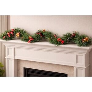 Vintage Christmas Garland 60" Pine Bear Peanut Reindeer Decor